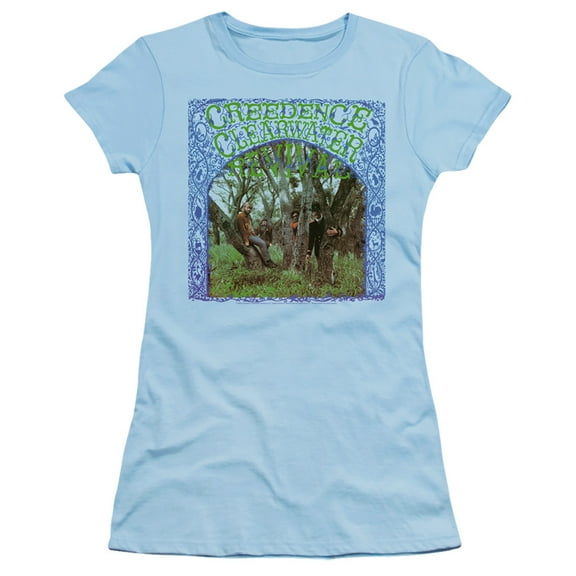 Creedence Clearwater Revivial Self Titled Junior Women's T-Shirt Sheer Light Blue