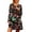Black, variant on Product Category Apparel Court Style Title Hippie Style Floral Print Dress For 70s Bohemian Gown Elegant Fair Attire