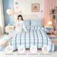 thumbnail image 3 of Erosebridal Lines Art Queen Comforter Set,Abstract Striped Comforter Sets Queen,Light Gray Reversible,3-Piece,1 Comforter and 2 Pillowcases, 3 of 7