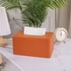thumbnail image 3 of Caja de pañuelos de papel para sala de estar, de cuero, de lujo, para escritorio, sencilla, para baño de pies, para tienda, para publicidad de hoteles, 3 of 4