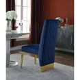 thumbnail image 5 of Meridian Furniture Porsha 19"H Velvet Dining Chair in Navy (Set of 2), 5 of 5