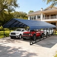 thumbnail image 5 of RV Metal 20x40FT Heavy Duty Carport Canopy Kit, All-Weather Aluminum Car Port with Steel Frame Shelter Cover for Cars, Trucks, Boats, Patio & Backyard, 5 of 8