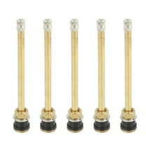 Unique Bargains 5pcs TR574 Commercial Valve Stem Tubeless Vacuum Tyre Valve Stem Gold Tone for Bus Truck