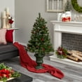 thumbnail image 6 of Nearly Natural 4 ft. Pre-lit Christmas Tree with Berries, Pine Cones & Urn - Clear Lights, 6 of 7