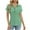 Green, variant on Uaswgudfs Womens Short Sleeve V Neck Shirts Dressy Casual Work Collared Button Summer Slim Fit Tops Mint Green XL