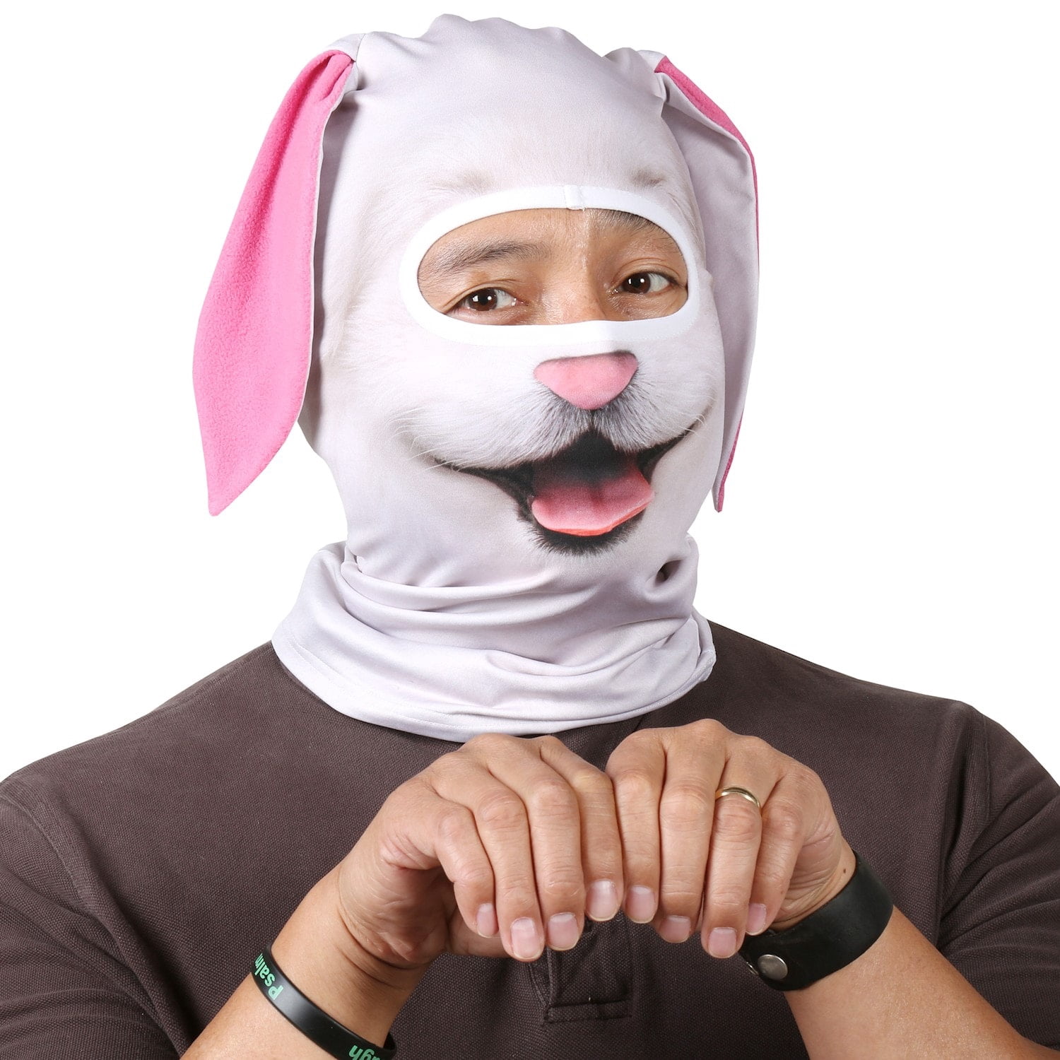 Beardowear Unisex Realistic Print Bunny Rabbit Head Balaclava Face