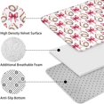 thumbnail image 5 of Pink Baseballs and Bows Pattern Bathroom Rugs Sets 3 Piece,Toilet Cover Set,Absorbent Non Slip Bathroom Mats Sets with U-Shaped Contour Rug Toilet Rug Set, 5 of 5