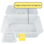 ToolUSA Transparent Storage Box System 12 x 8 x 7-1/2 30.5 cm x 20.3 cm x 19.1 cm Outer Box Includes 4 Stackable Boxes Padlock-Ready Ideal for Crafts & Tools
