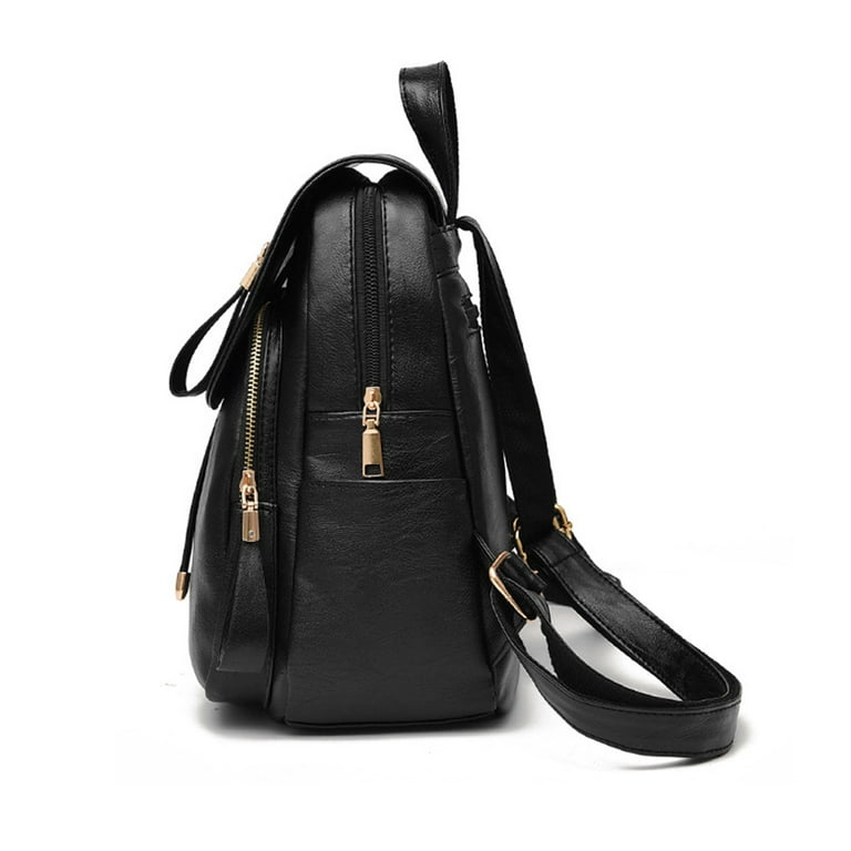 Ladies' Fashionable Solid Pu Backpack, Large Capacity School Bag, Mummy Bag,  Commuter Backpack