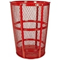 thumbnail image 2 of Global Industrial Outdoor Steel Mesh Corrosion Resistant Trash Can 48 Gallon Red, 2 of 4