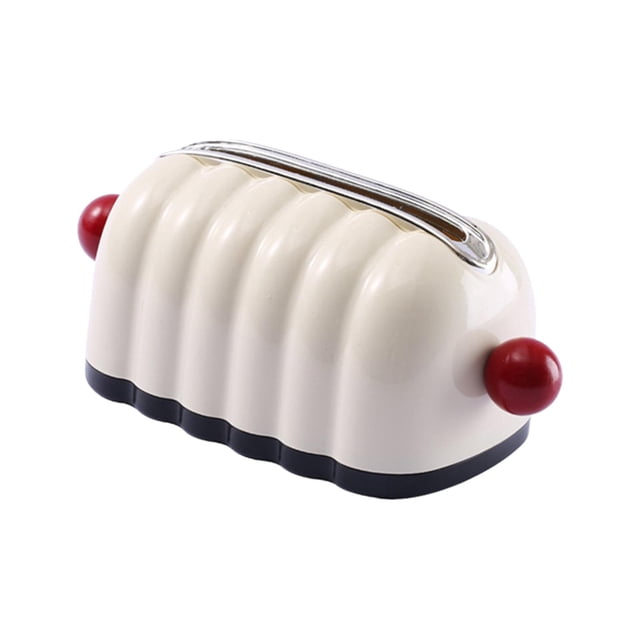 Cubierta de caja de pañuelos, caja de almacenamiento de papel de seda Facial, soporte decorativo, dispensador, soporte de papel Simple para coche, manijas rojas