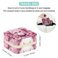 thumbnail image 5 of Pink Monkey Travel Portable Decorative Box - Square Jewelry Storage and Organizer Box for Rings, Earrings, Necklaces, and Bracelets - Suitable for Girls and Women - Necklace Organizer Box, 5 of 6