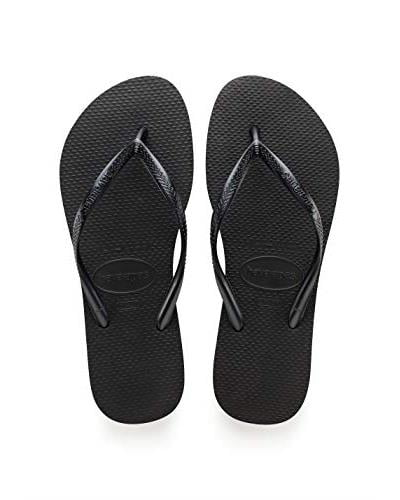 Slim Flip Flop Waterproof Sandal, Black 