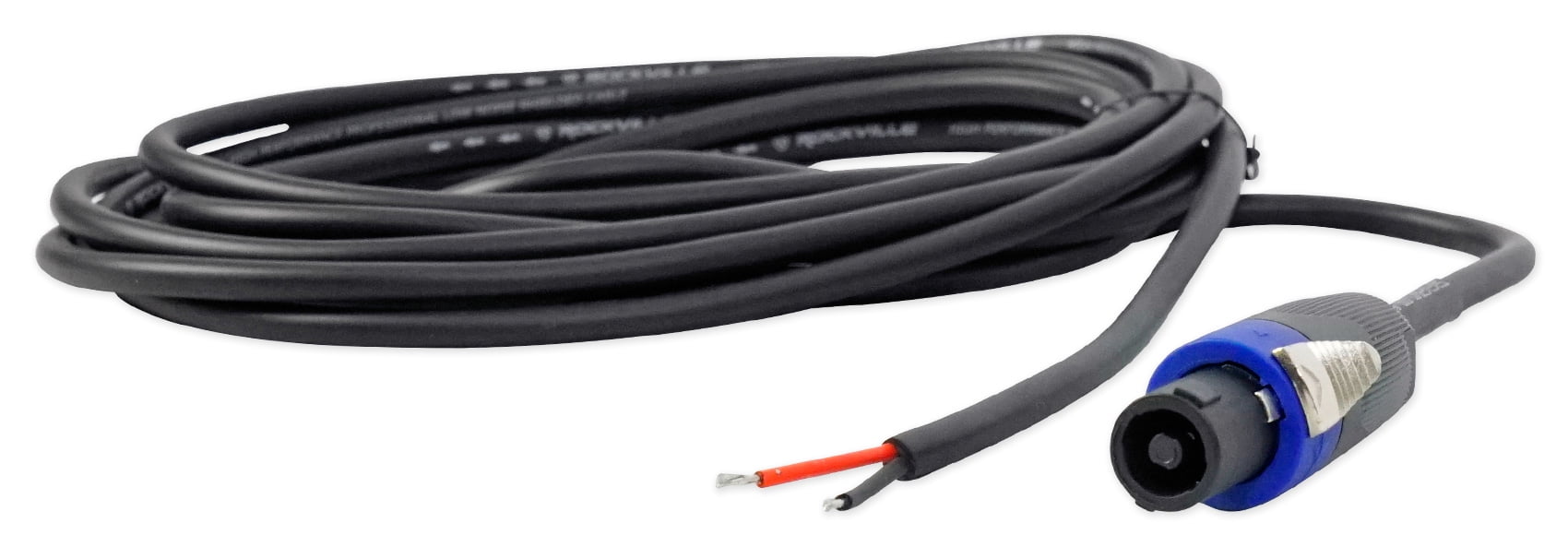 Rockville RHC15 15 Foot Speakon to Bare Wire Speaker Cable,16 Gauge,100% Copper