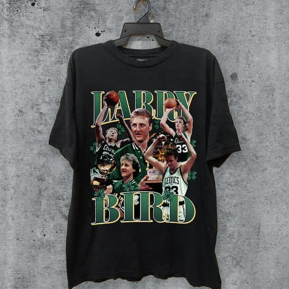Vintage 90s Larry Bird Shirt Retro Classic Graphic Tee Bootleg Bestseller Unisex Sport Gift