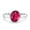 Ruby, variant on Bezel Set 9X7mm Oval Engagement Ring Simulated Ruby CZ 925 Sterling Silver