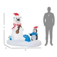 thumbnail image 7 of Topcobe 6ft Christmas Inflatables Outdoor Decorations Polar Bear and Penguin with Santa's Hat Fishing on Board, Blow-Up LED Yard Christmas Decor, Holiday Decoration for Lawn Garden Party, 7 of 7