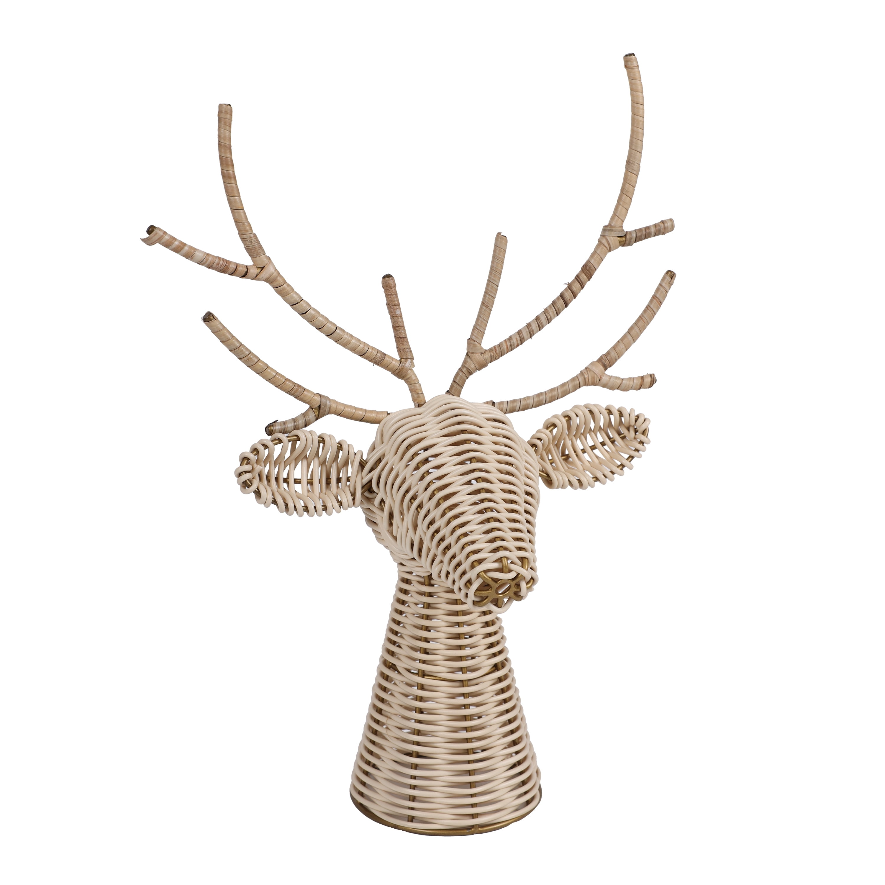 Rattan and Metal Woven Reindeer Christmas Decoration, Brown, 14", by Holiday Time