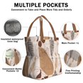 thumbnail image 3 of Boho Bohemian Art Drawstring Lunch Bag Women - Drawstring Lunch Bag Insulated for Work Office - Stain-Resistant Large Lunchbags for Women with Multi-Pockets, 3 of 6