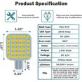thumbnail image 4 of Bombillas LED Xishwon T10 921 922 912 194 4500 K 12 V 10 unidades, 4 of 7