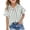 Green, variant on Glisme Tees for Girls Striped Print Shirt Short Sleeve Lapel Neck Tops Summer Casual Girl T-shirt Size 5-6 Years Black