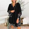 thumbnail image 1 of PEONAVET Chandails pour Femmes Manteau Tricoté à Manches pour Femmes Chandail Col Rond Ample Cape Chandail, 1 of 5