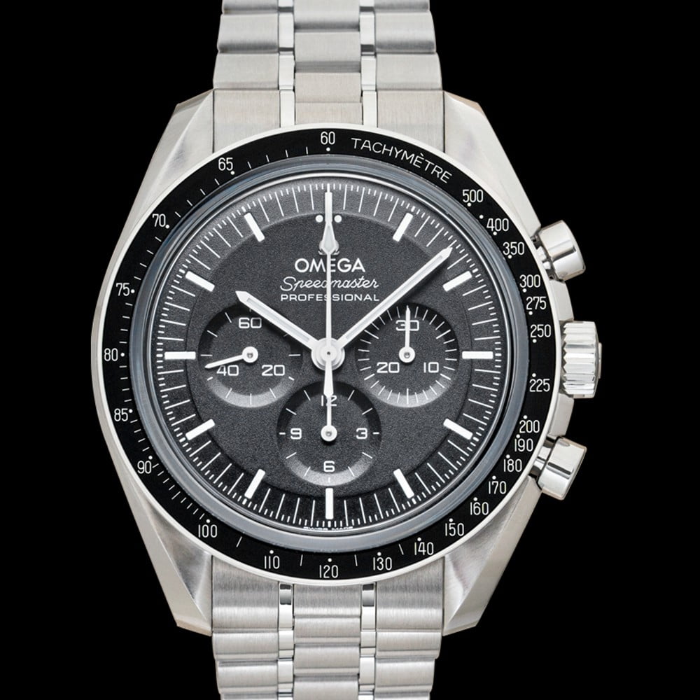 Omega Speedmaster Professional Moonwatch Transparent Case back Black Dial  Steel Men's Watch 310.30.42.50.01.002