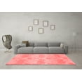 thumbnail image 3 of Ahgly Company Machine Washable Indoor Square Abstract Red Modern Area Rugs, 8' Square, 3 of 4