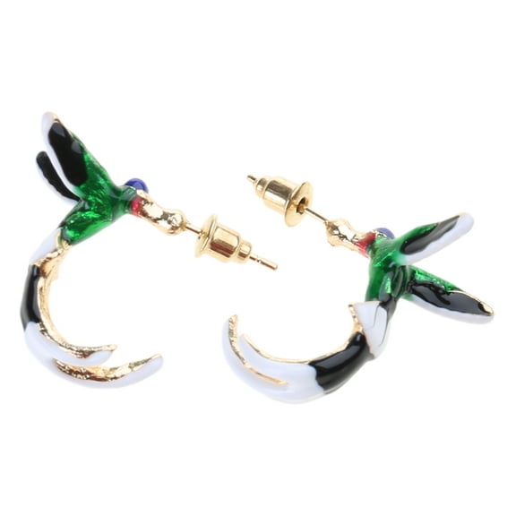 Elegant Hummingbird Earrings Sturdy Alloy Fashion Statement Pieces for Trendy Women Party and Daily Wear