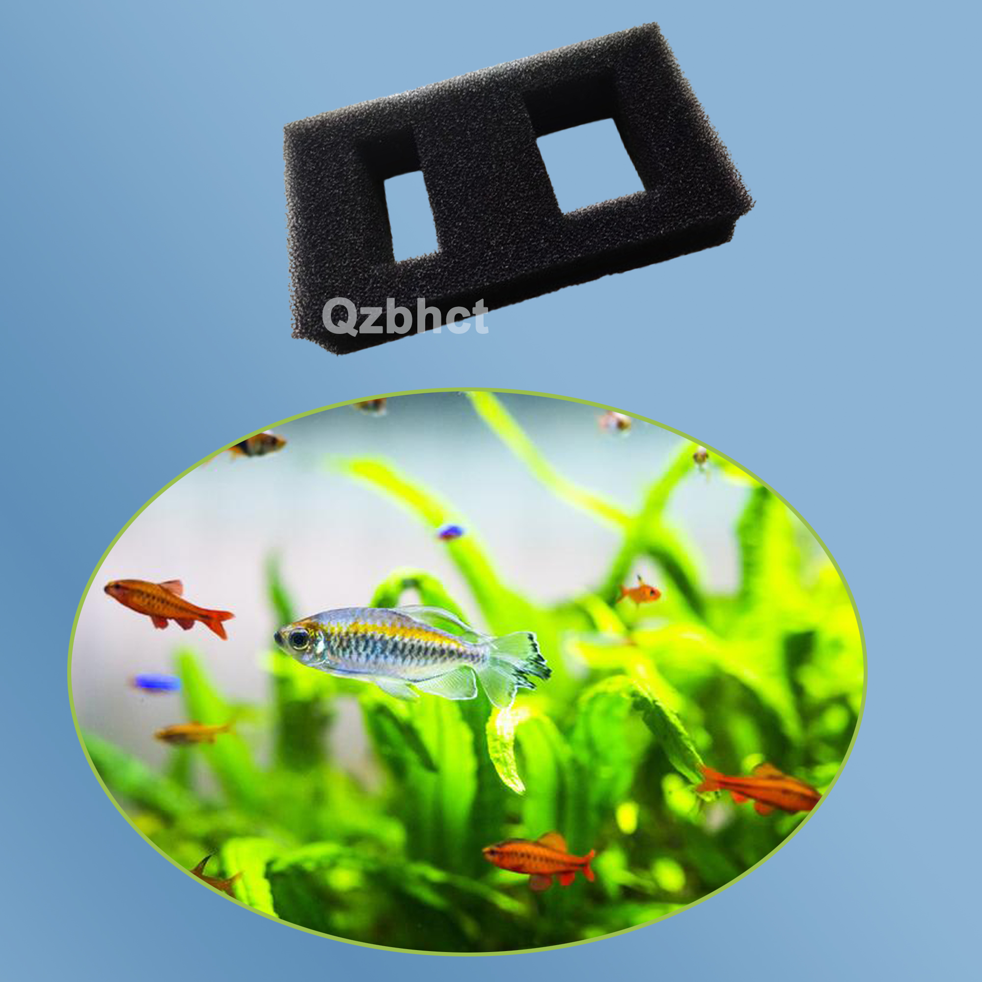 Qzbhct 6 Pcs Foam Filter Pads for Fluval SPEC Aquarium Bio Sponge Replacement Fish Tank Aquarium