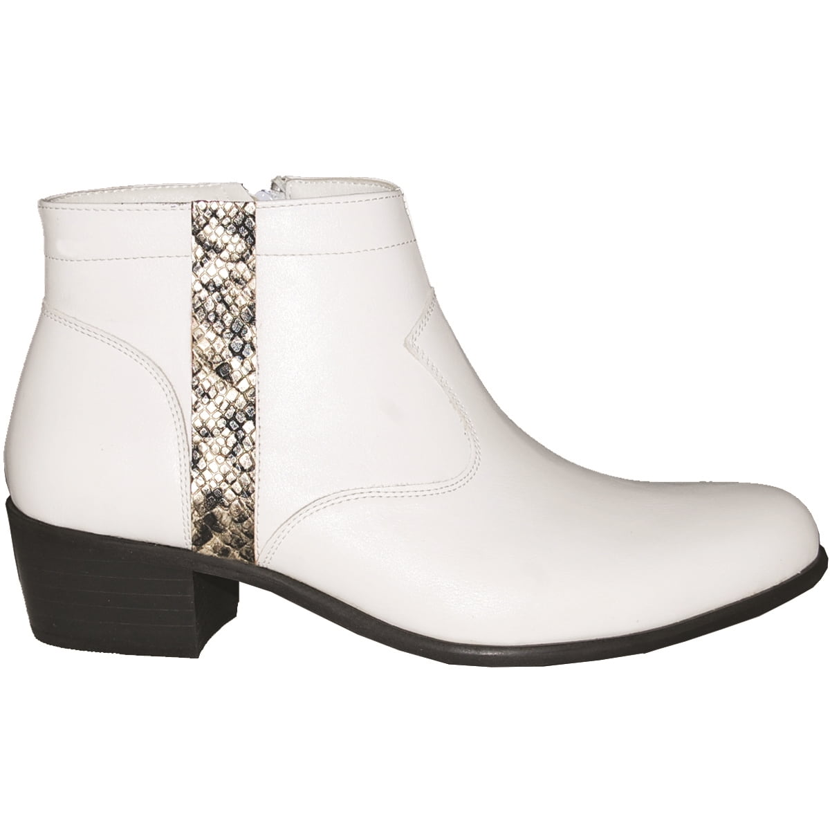 mens white snakeskin boots