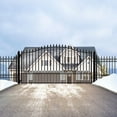 thumbnail image 4 of ALEKO Steel Single Swing 12 x 6 feet Black Driveway Gate Munich Style, 4 of 10