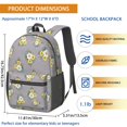 thumbnail image 3 of Pioneer Flower Floral Print Pattern 17" School Backpacks for Teens,Waterproof Oxford Fabric,S-Shape Padded Straps for School,Travel,Hiking,Camping, 3 of 5