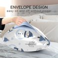 thumbnail image 4 of Yayeee Pillowcase Standard Size Set of 2 Satin Wrinkle Resistant Pillow Case, Cartoon Snowmen, 4 of 8