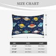 thumbnail image 4 of Lsque Planets and Stars Pattern Pillow Case – Soft & Cozy Throw Pillow Cover, Hypoallergenic Cushion Case for Sleeping Women with Envelope Closure-20"x30", 4 of 6