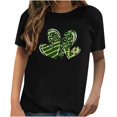 thumbnail image 1 of Camiseta de manga corta con estampado informal de cobertura para mujer Pompotops  hkajfhjk459578, 1 of 5