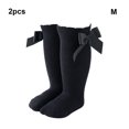 thumbnail image 4 of sweethay 1 par de calcetines largos hasta la rodilla para bebé, algodón, primavera, otoño, recién nacidos, niños pequeños, calcetín Medias Negro METRO, 4 of 6