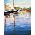 thumbnail image 2 of Parent, Joanne 12x14 Gold Ornate Wood Framed with Double Matting Museum Art Print Titled - Harbor Reflections, 2 of 4