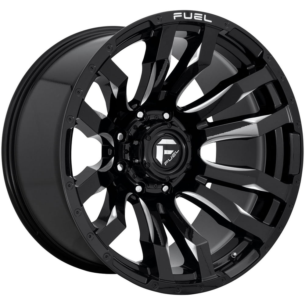 Fuel blitz 20x10 8x165.1 18et 125.10mm gloss black milled wheel