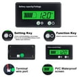 thumbnail image 4 of 12V 24V 36V 48V Battery Capacity Indicator Golf Cart Voltage Meter with LCD Display Green Backlight, Waterproof Monitor Gauge Digital Voltmeter Testers for 3S-26S Lithium Battery&Lead-Acid Batteries, 4 of 11