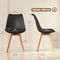 thumbnail image 3 of HOMCOM Modern Dining Chairs Set of 6 with PU Leather Cushion, Wood Frame, 3 of 10