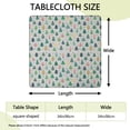 thumbnail image 2 of Gray Christmas Tree Pattern Square Fitted Tablecloth with Elastic Edge,Square Table Cover,Washable Elastic Table Cover for Home Kitchen Party Decor 34"x34", 2 of 6
