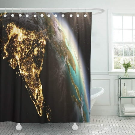 Green Zone Maps (KSADK Green Planet Earth Zone of This by NASA Blue Globe Satellite Map Shower Curtain Bathroom Curtain 66x72)