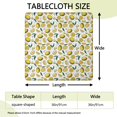 thumbnail image 2 of Yellow Lemon Fruit Slices White Pattern Square Fitted Tablecloth with Elastic Edge,Square Table Cover,Washable Elastic Table Cover for Home Kitchen Party Decor 36"x36", 2 of 6