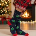 thumbnail image 3 of Festive Holiday Pattern Socks - Seamless  Stay-Up Comfort Christmas Tree, 3 of 5