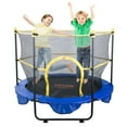 thumbnail image 5 of VEVOR 5ft Kids Trampoline, 60" Indoor/Outdoor Trampoline with Safety Enclosure, Basketball Hoop, and Ocean Balls - Mini Toddler Recreational Trampoline, 5 of 12