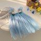 thumbnail image 1 of Hermoso vestido de niña de malla de flores tridimensionales, vestido de verano con mangas voladoras, vestido de niña hinchado, falda de princesa, 1 of 6