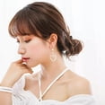 thumbnail image 5 of HOOUN 925 Silver Plated Fashion Crystal Pearl Drop Ear Studs Earrings Heart Love Gift, 5 of 5