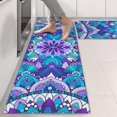thumbnail image 2 of Kitchen Rugs Sets Of 2,Purple Ethnic Mandala Pattern Anti Fatigue Kitchen Mat Rugs Non Slip Washable,Decorative Kitchen Floor Mats for Kitchen,Sink,Laundry,17"X47", 2 of 5