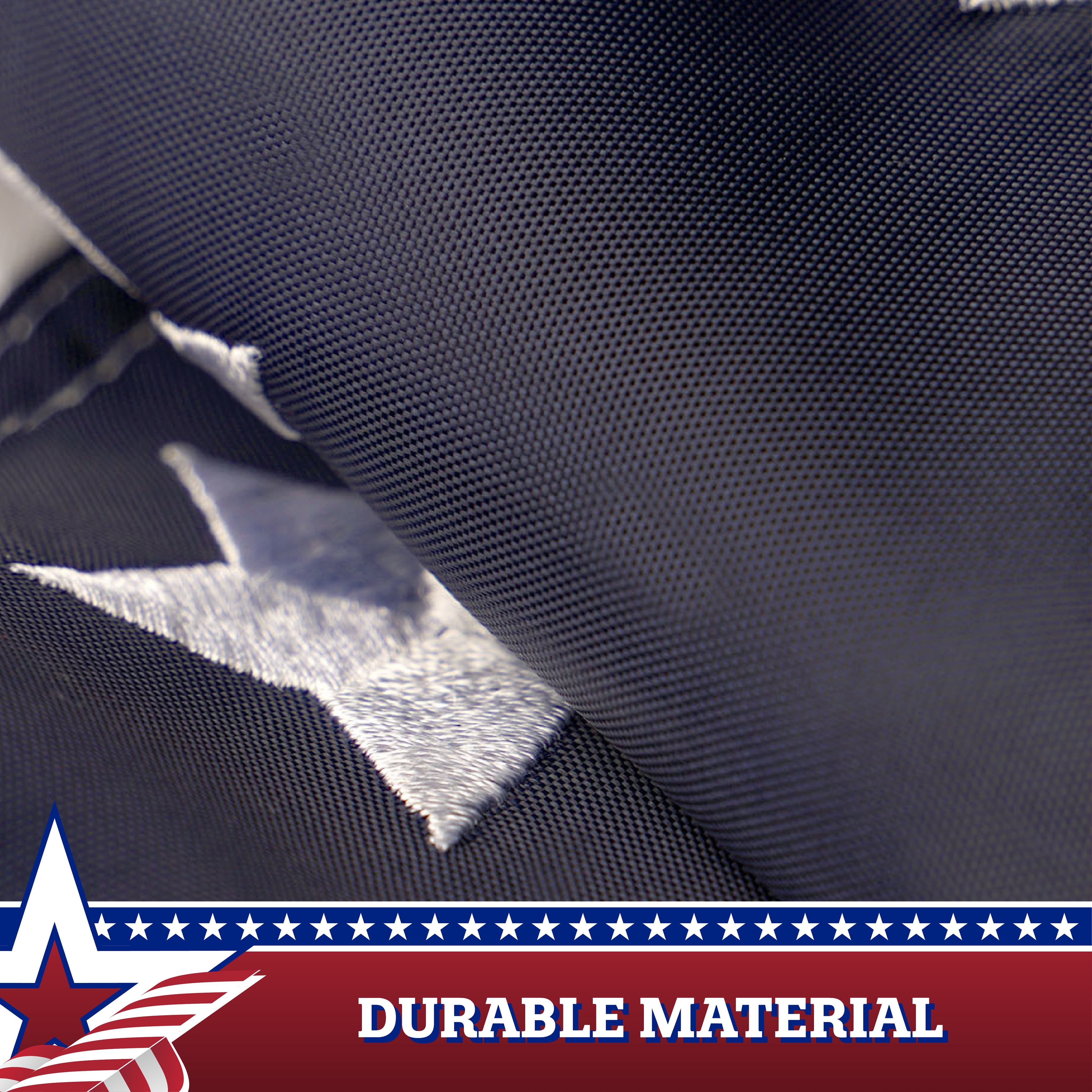 G128 - 2 Pack: USA Pleated Fan Flag 2x4FT Star Center Embroidered Polyester Stars and Stripes